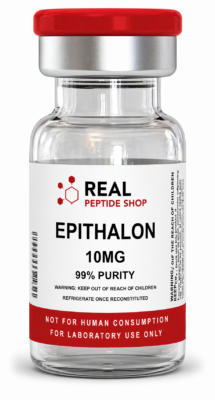 Epithalon 10mg peptide vial on a clean white background