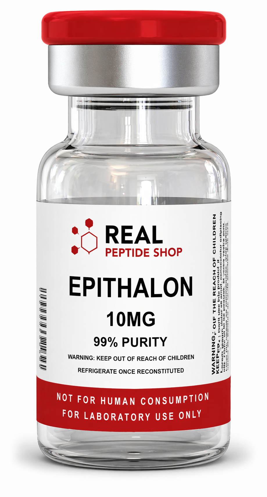 Epithalon 10mg peptide vial on a clean white background
