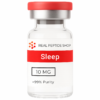 Melatonin 10mg peptide vial by Real Peptide Shop with sleep support concept