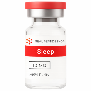 Melatonin 10mg peptide vial by Real Peptide Shop with sleep support concept